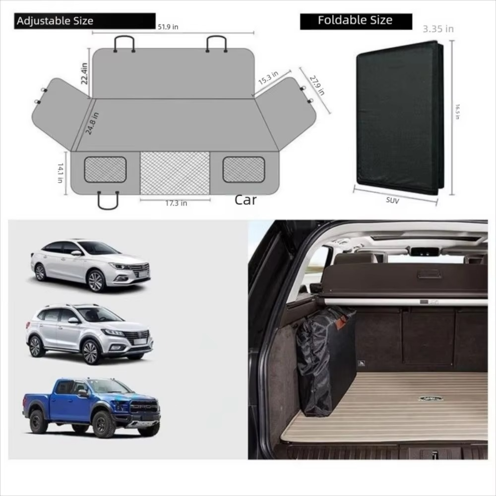 Waterproof Car Seat Cover for Pets with Backseat Extension – Durable Protection
