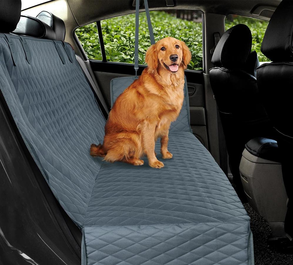 Dog Car Seat Cover for Pets – Eco-Friendly Design with Safety Clips & Mesh Center
