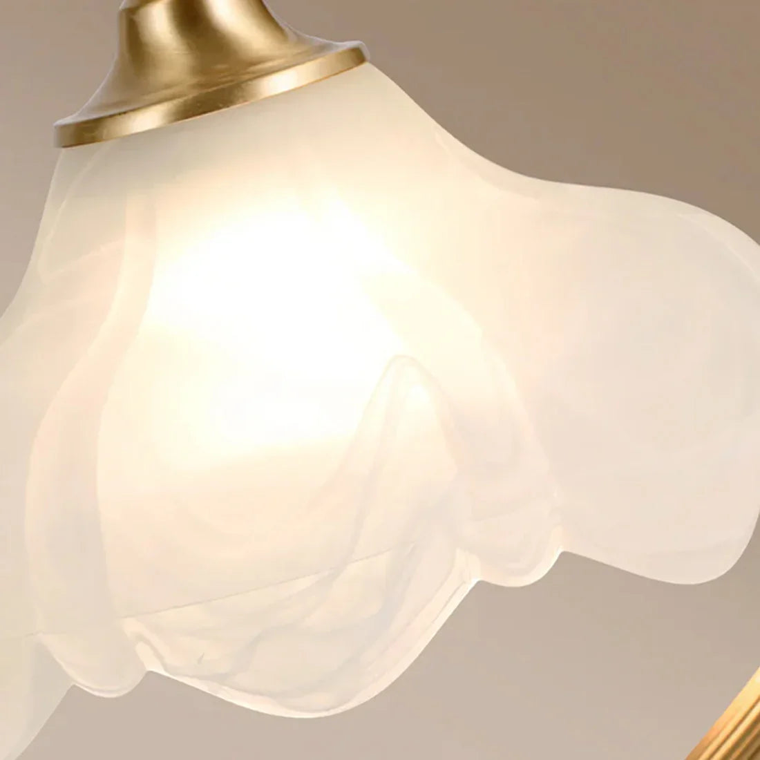 Elegant Floral Glass Table Lamp with Dimmable Feature