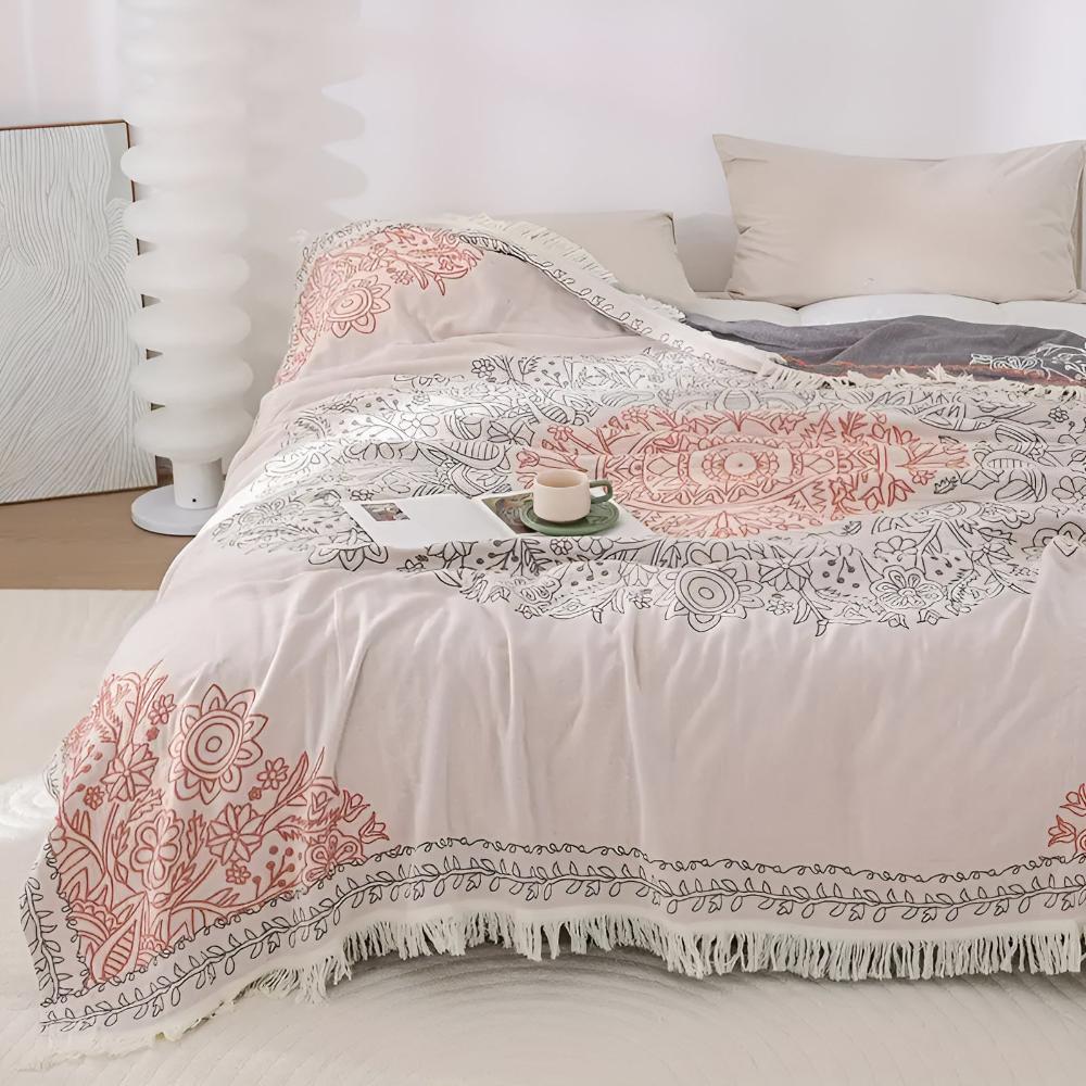 Cozy Haven Cotton Throw for Year-Round Comfort