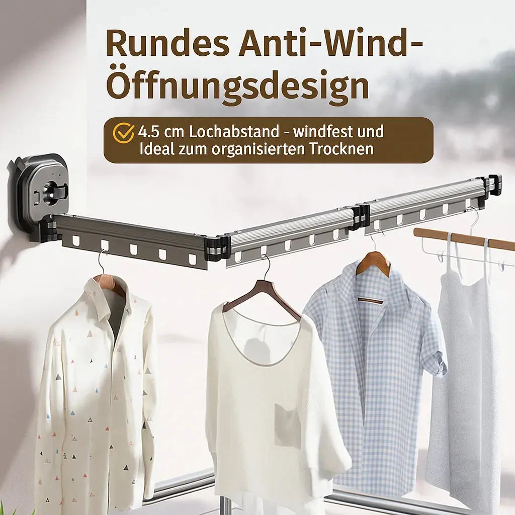 Space-Saving Wall-Mounted Drying Rack – No Drilling Needed
