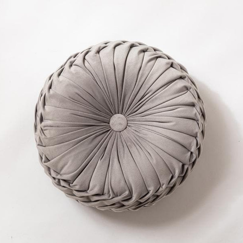 Luxurious Pleated Velvet Throw Pillow, 16 x 16 in