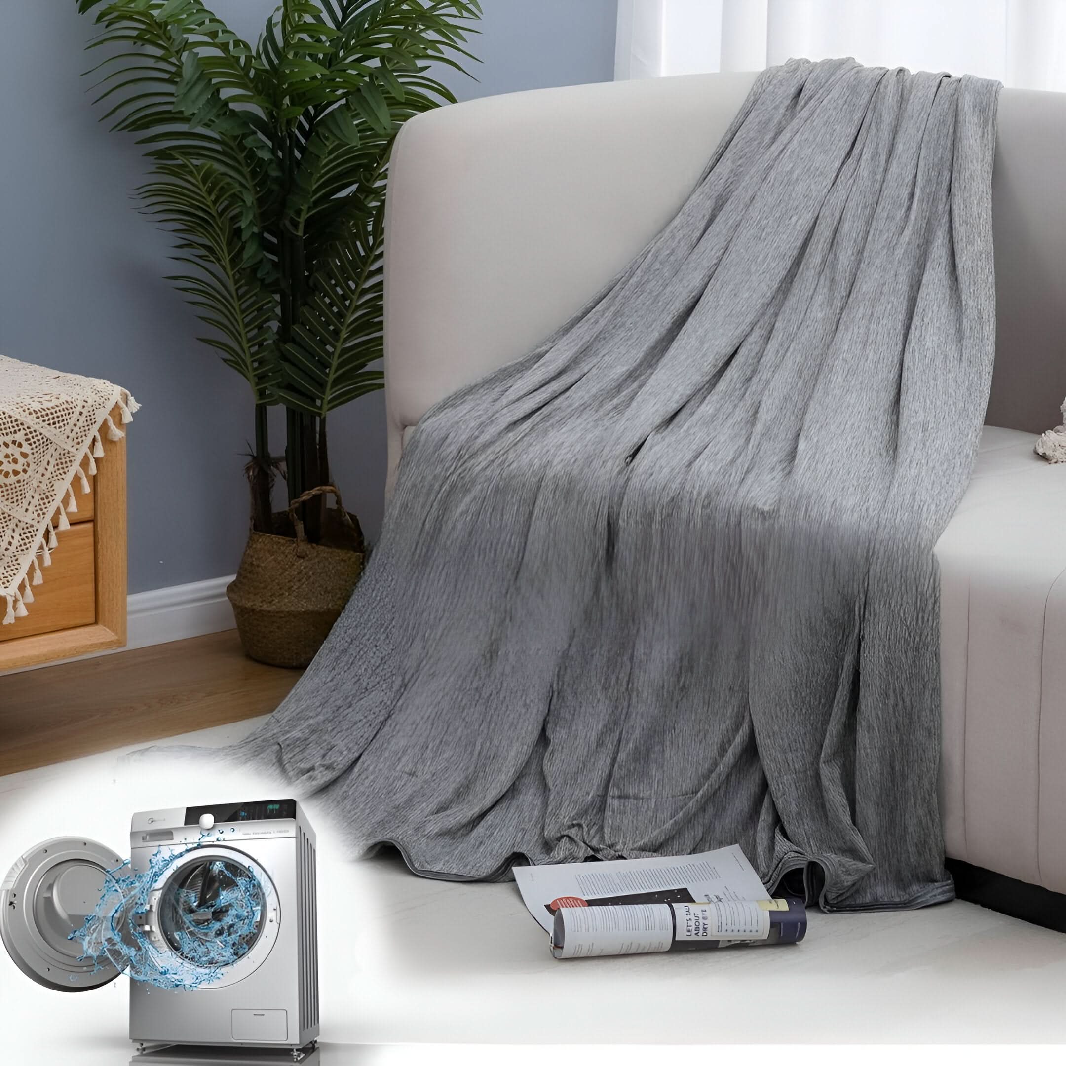 Lightweight Cotton Cooling Blanket for Bed – Breathable Comfort for Warm Sleepers