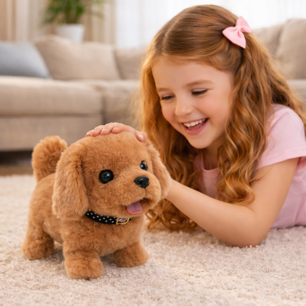 Interactive Cuddly Puppy Toy with Sounds for Endless Fun