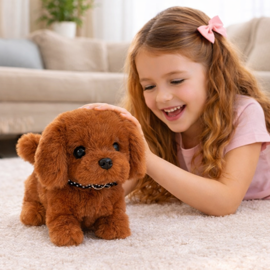 Interactive Cuddly Puppy Toy with Sounds for Endless Fun