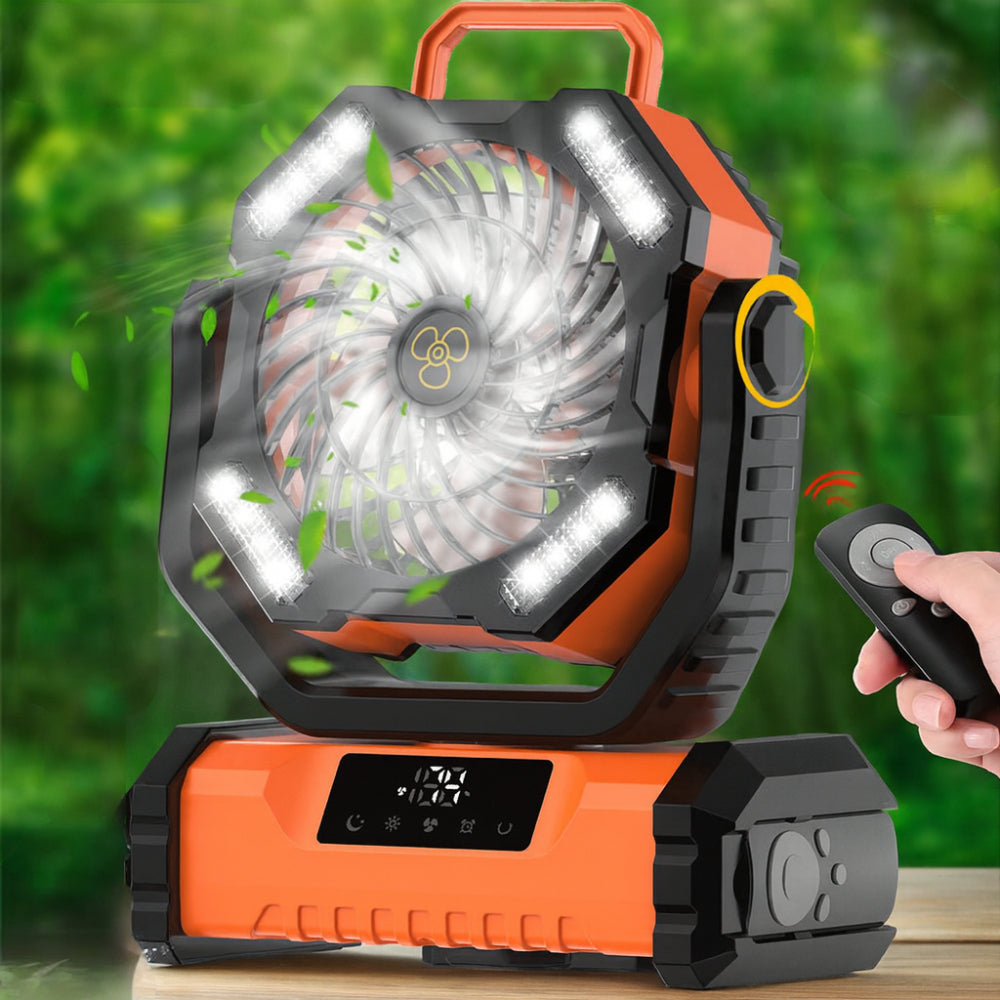 Versatile Rechargeable Fan with Oscillation & Remote Control