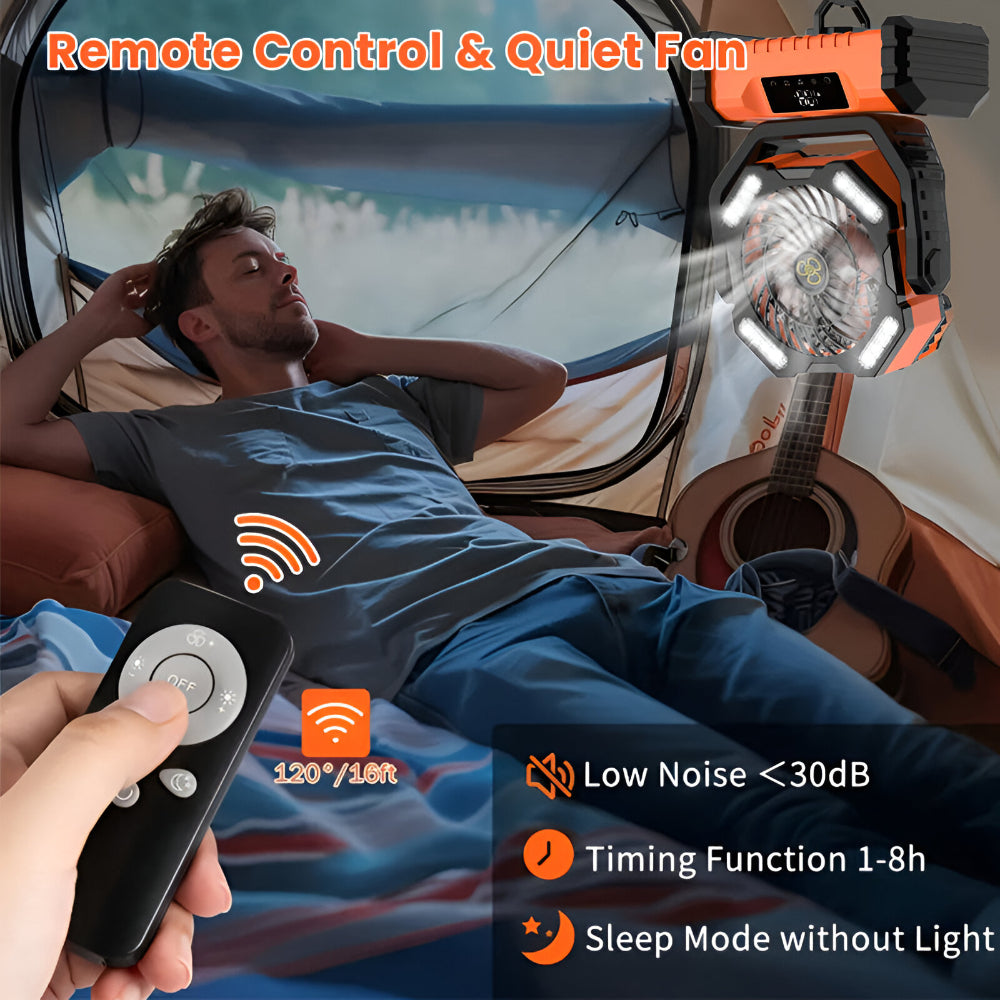 Versatile Rechargeable Fan with Oscillation & Remote Control