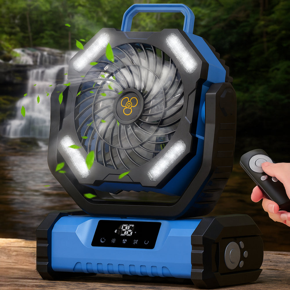 Versatile Rechargeable Fan with Oscillation & Remote Control