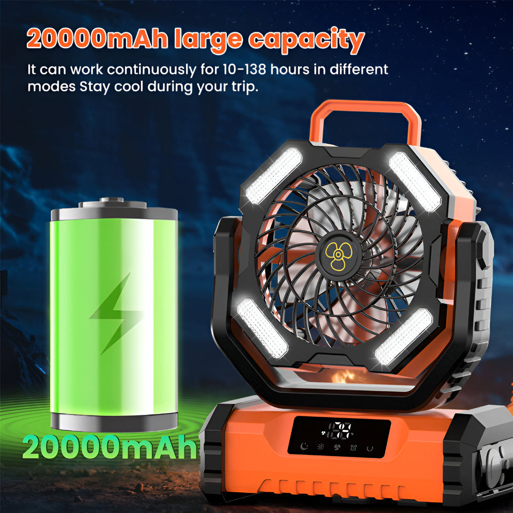 Versatile Rechargeable Fan with Oscillation & Remote Control