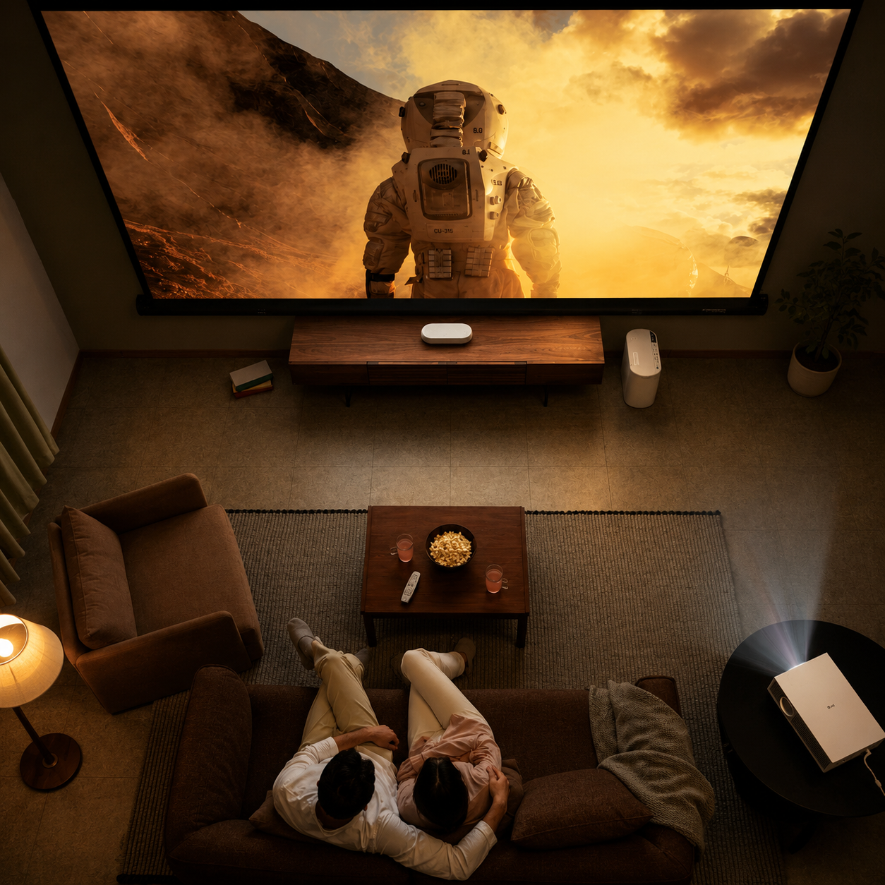 Portable 1080P Projector with WiFi 6 Connectivity