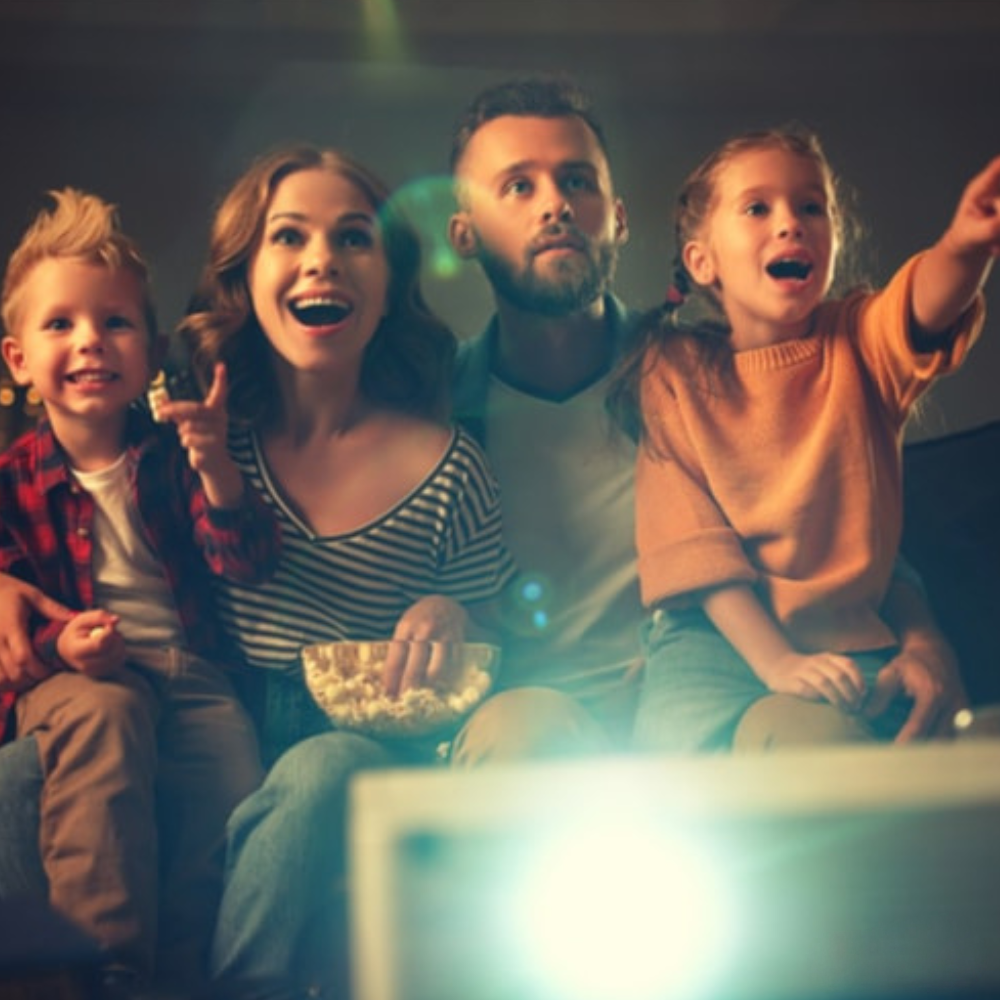 Portable 1080P Projector with WiFi 6 Connectivity