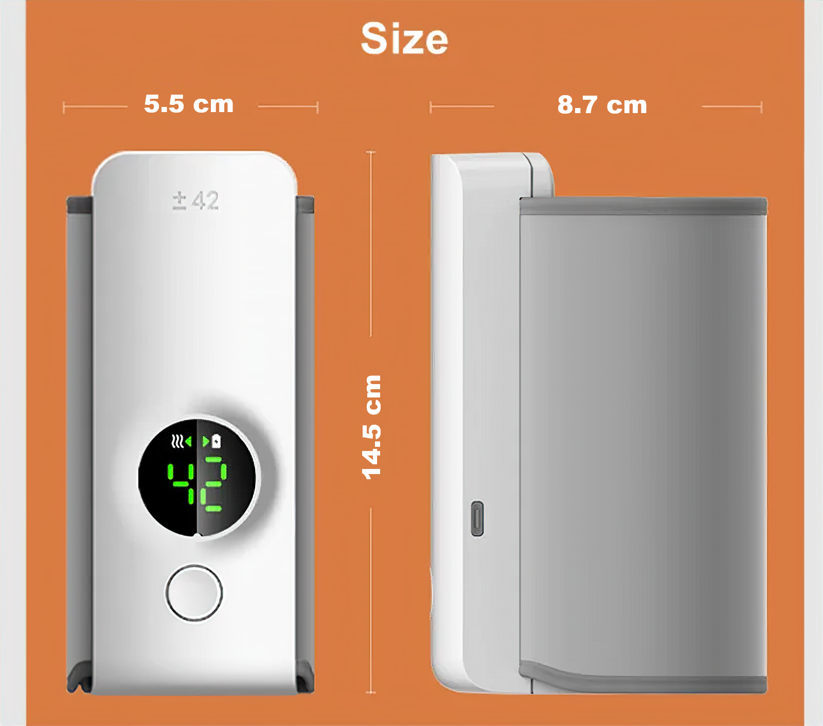 Travel-Friendly Bottle Heater with 6 Heat Levels and Digital Screen