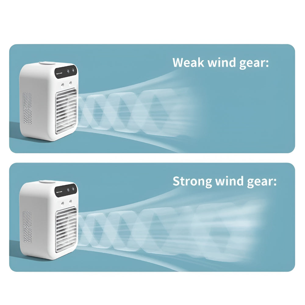 USB Rechargeable Personal Cooling Fan with Humidifier for Desktop Use
