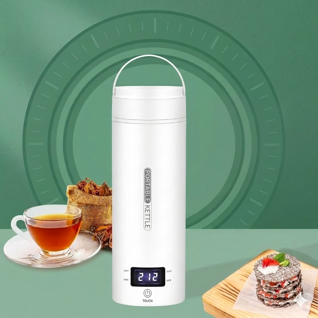 TravelMate Compact Electric Kettle – 450ml Stainless Steel Water Boiler