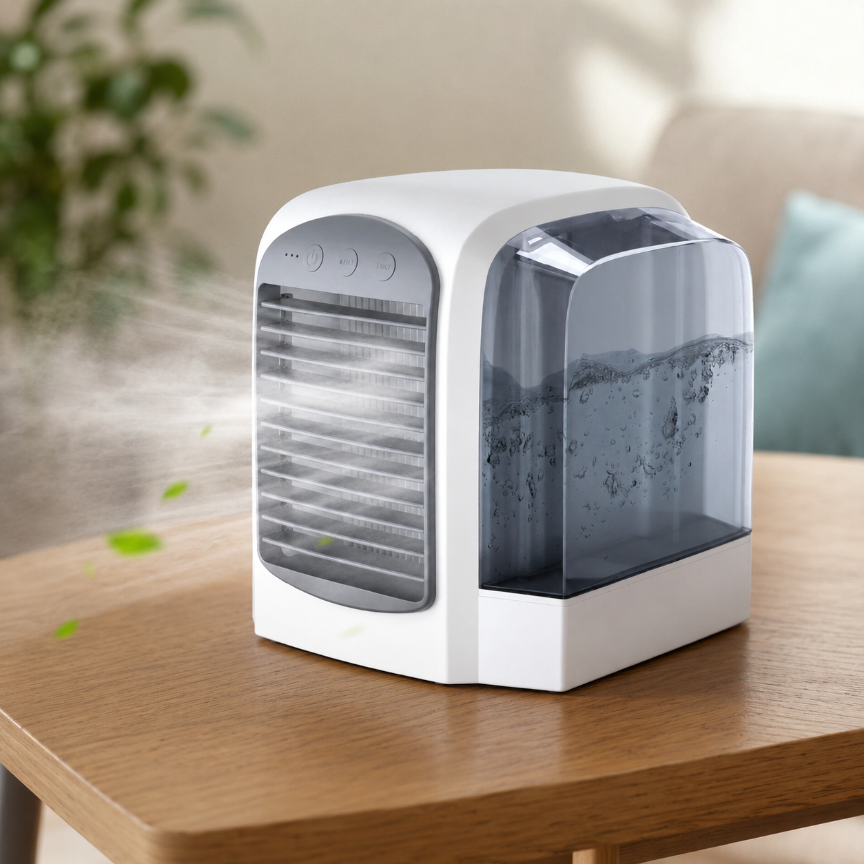 Compact Oscillating Fan Cooler for Quiet Personal Comfort