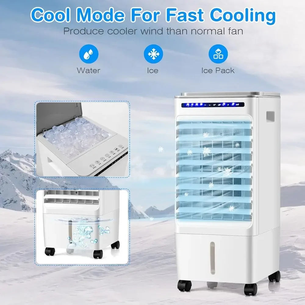 Compact Air Cooling Fan with Remote – Portable Evaporative Cooler for Home and Office