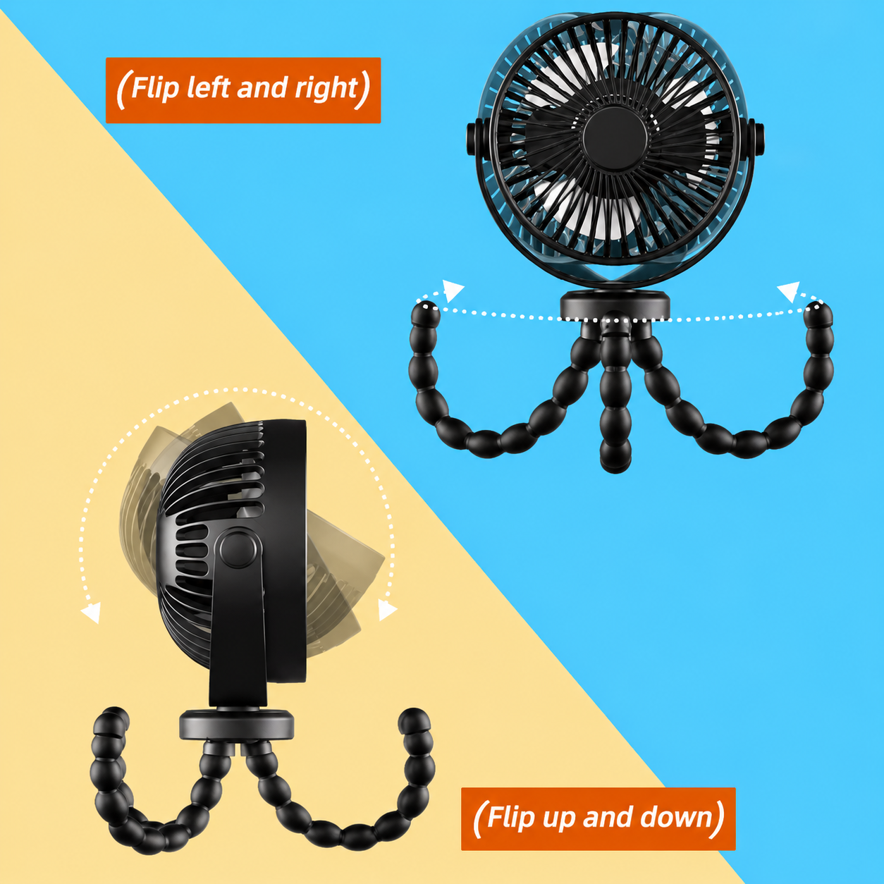 Versatile USB Rechargeable Clip-On Desk Fan for Ultimate Comfort