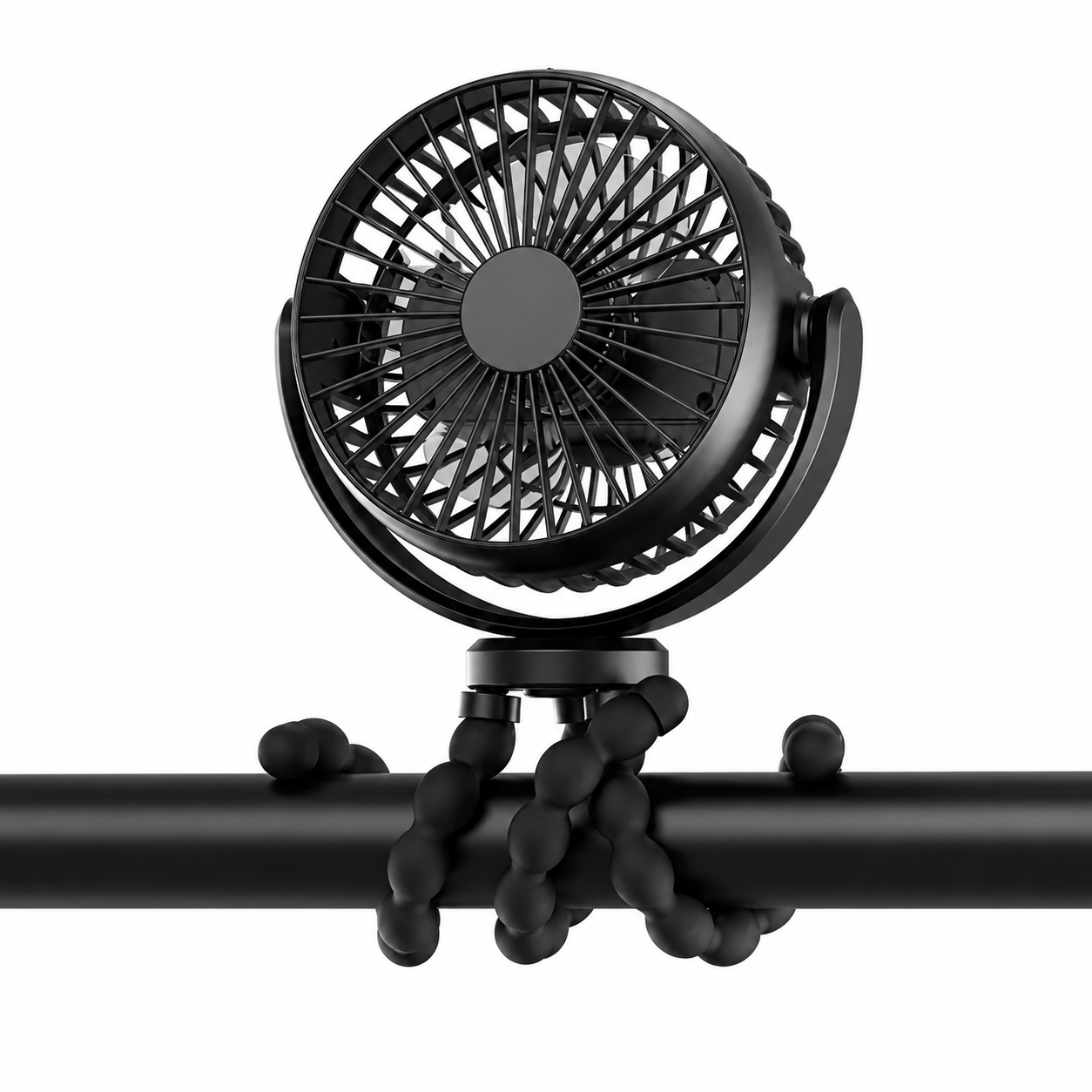 Battery-Powered Clip-On Fan with 3 Speed Options for Home, Travel, Office