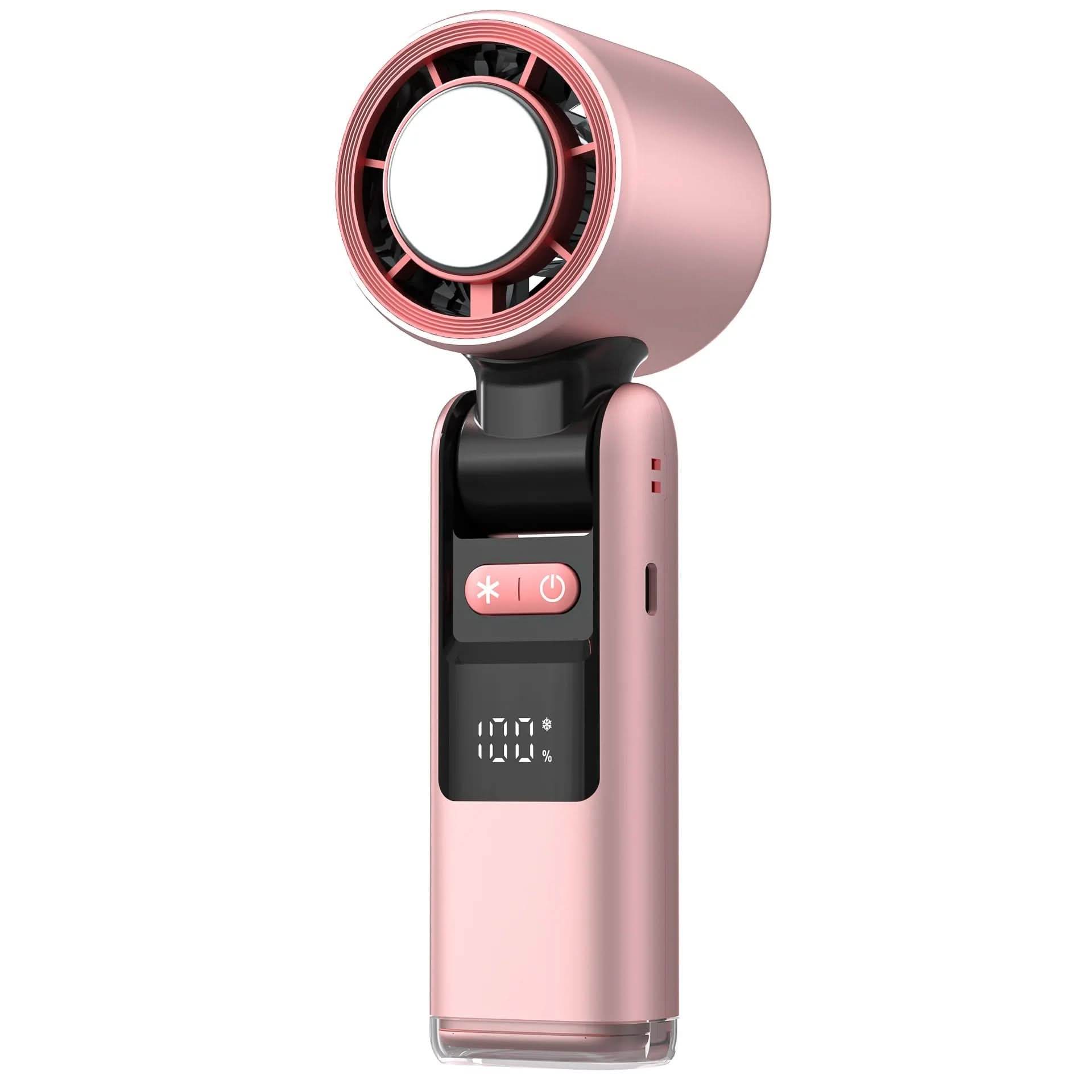 Compact Handheld Fan with 100 Speed Options & Digital Screen for Travel