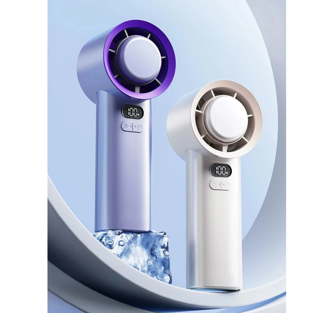 Rechargeable Handheld Fan – Portable with 3 Speed Options & 10-Hour Runtime
