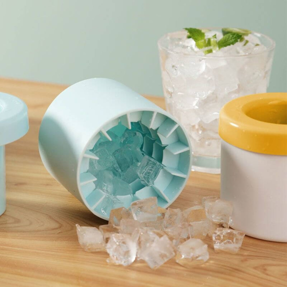 Compact Ice Cube Maker with Silicone Tray for Easy Filling – Ideal for Beverages