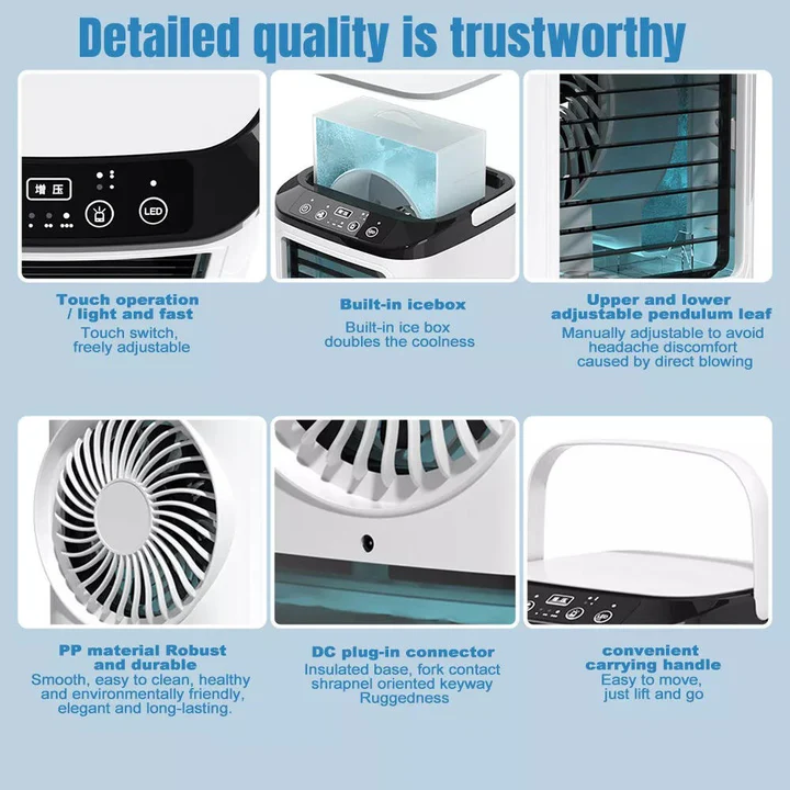 Compact Personal Air Cooler with Adjustable Speed – Mini AC Unit