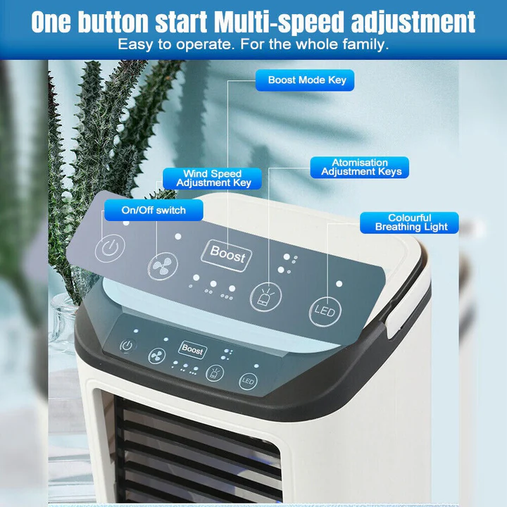 Compact Personal Air Cooler with Adjustable Speed – Mini AC Unit