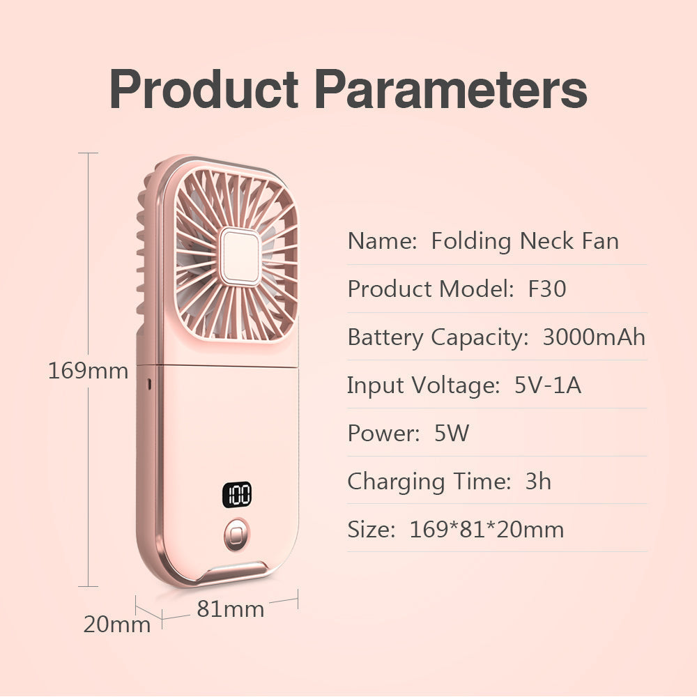 Rechargeable Battery-Powered Phone Stand with Cooling Fan for Summer Use