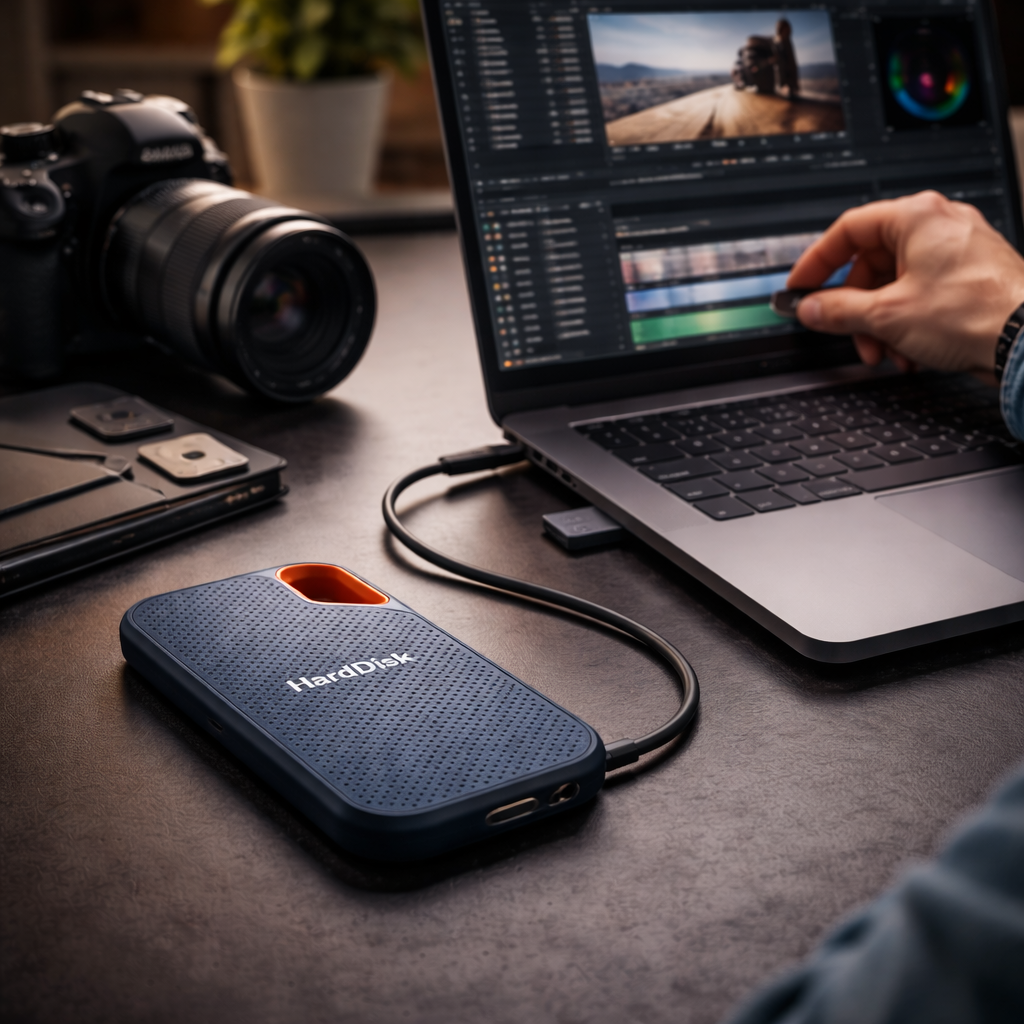 Ultra-Slim USB-C External Drive for Effortless File Management