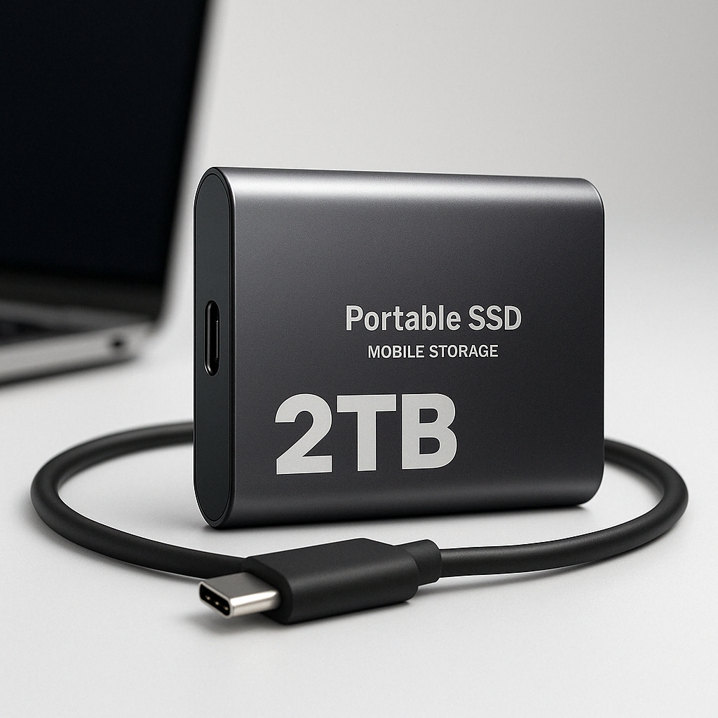 2TB Portable Solid State Drive | 1050 MB/s | USB-C & USB 3.1 Compatible