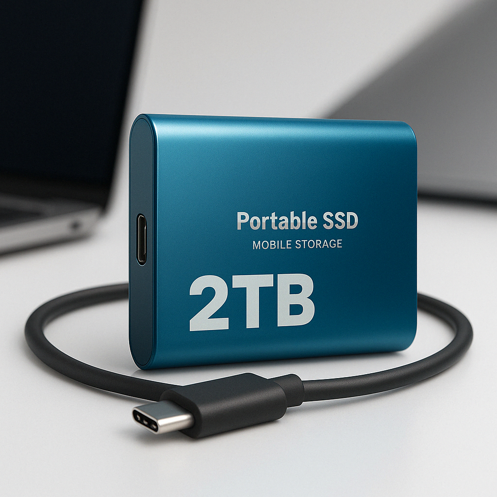 2TB Portable Solid State Drive | 1050 MB/s | USB-C & USB 3.1 Compatible