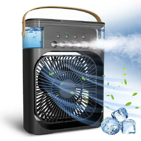 Compact USB Air Cooler and Humidifier – 600ml Reservoir, 3 Fan & Mist Speeds, 10W