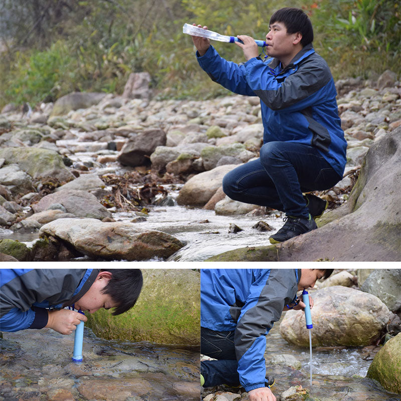 Compact Water Filter for Emergency Use | 99.9999% Bacteria Elimination