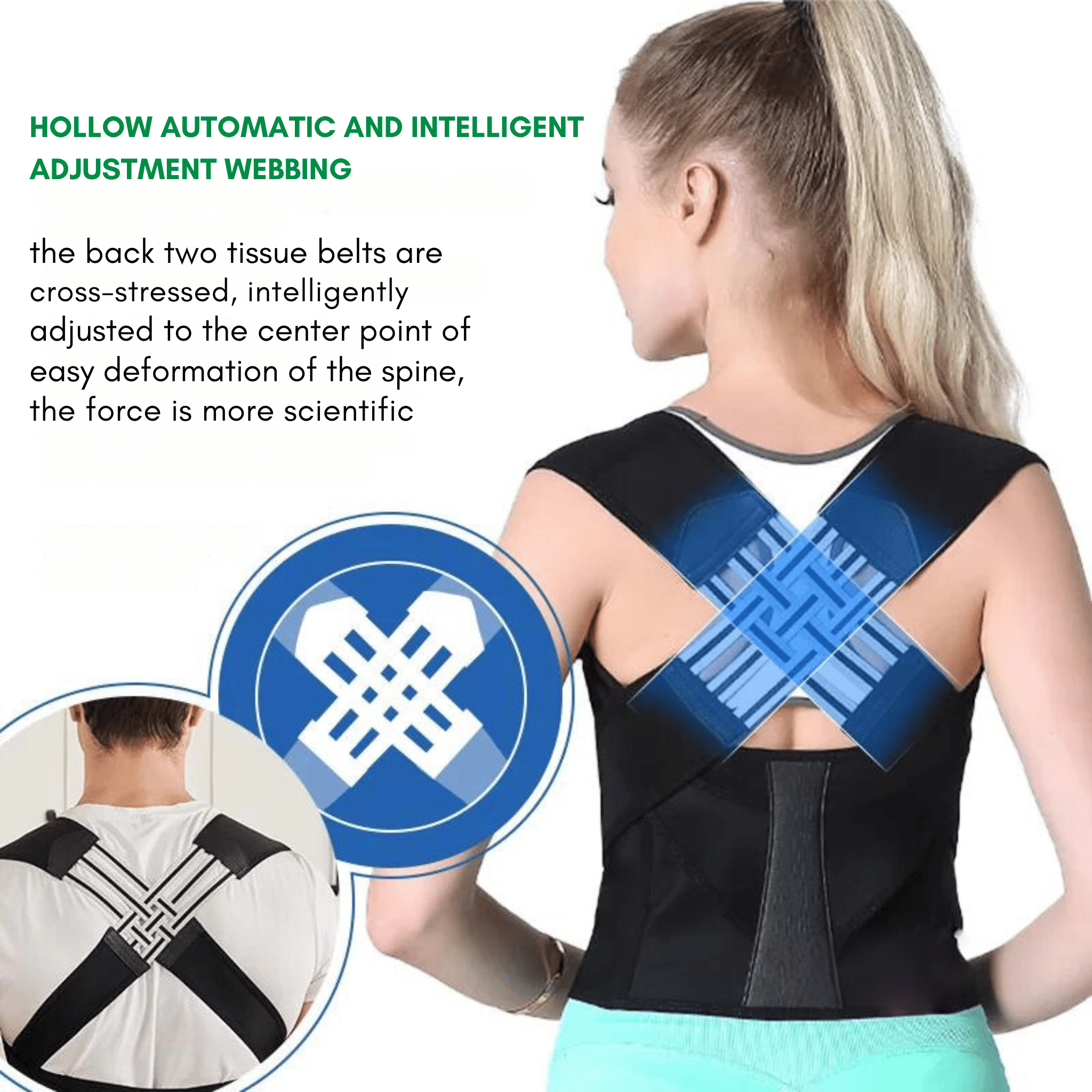 Comfort-Fit Adjustable Back Support for Enhanced Posture