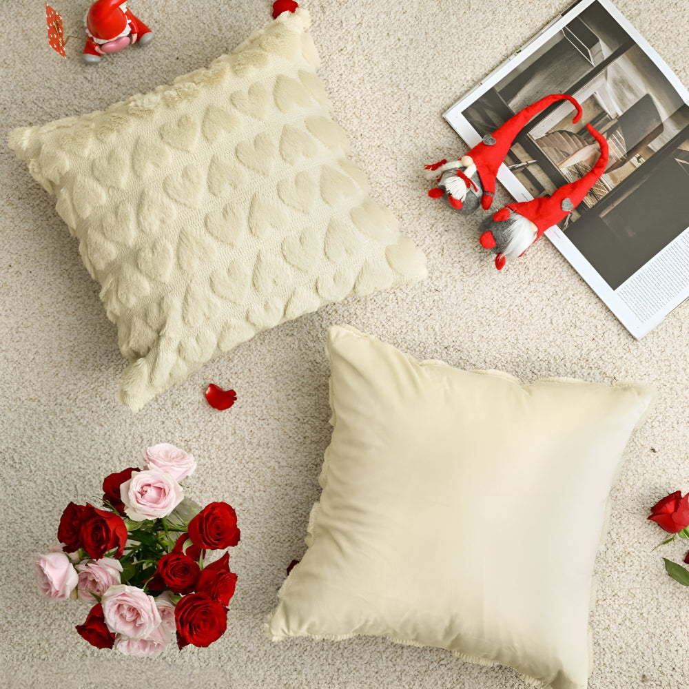Charming Heart-Themed Pillow Covers for Valentine's Day