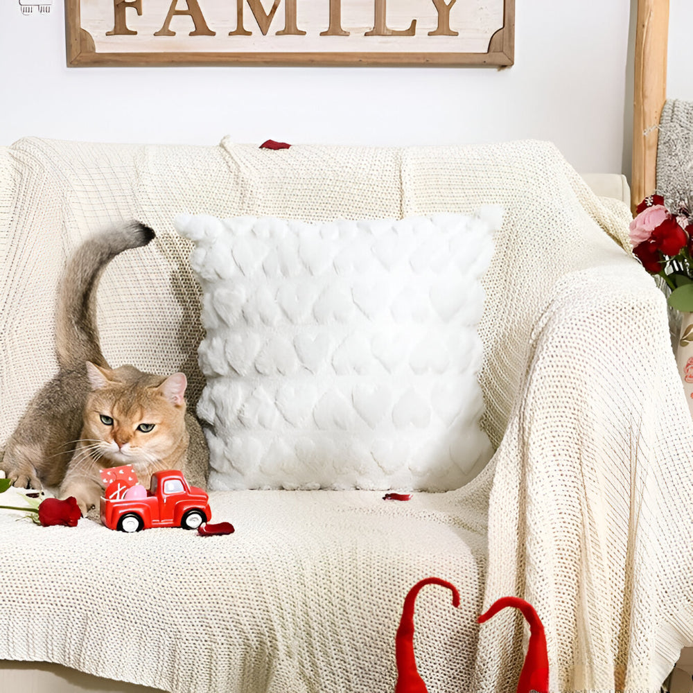 Charming Heart-Themed Pillow Covers for Valentine's Day