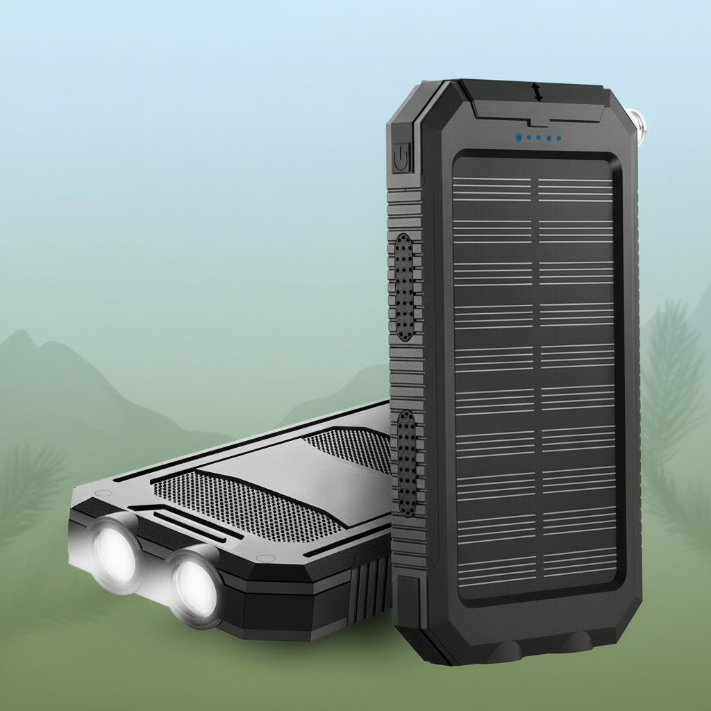 Rugged 20000mAh Solar Charger: Waterproof Power for Adventures