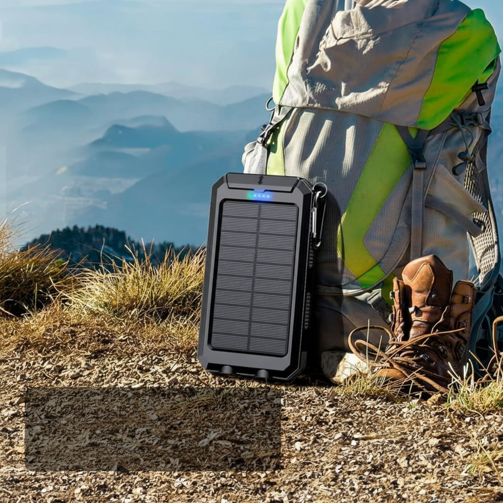 Rugged 20000mAh Solar Charger: Waterproof Power for Adventures