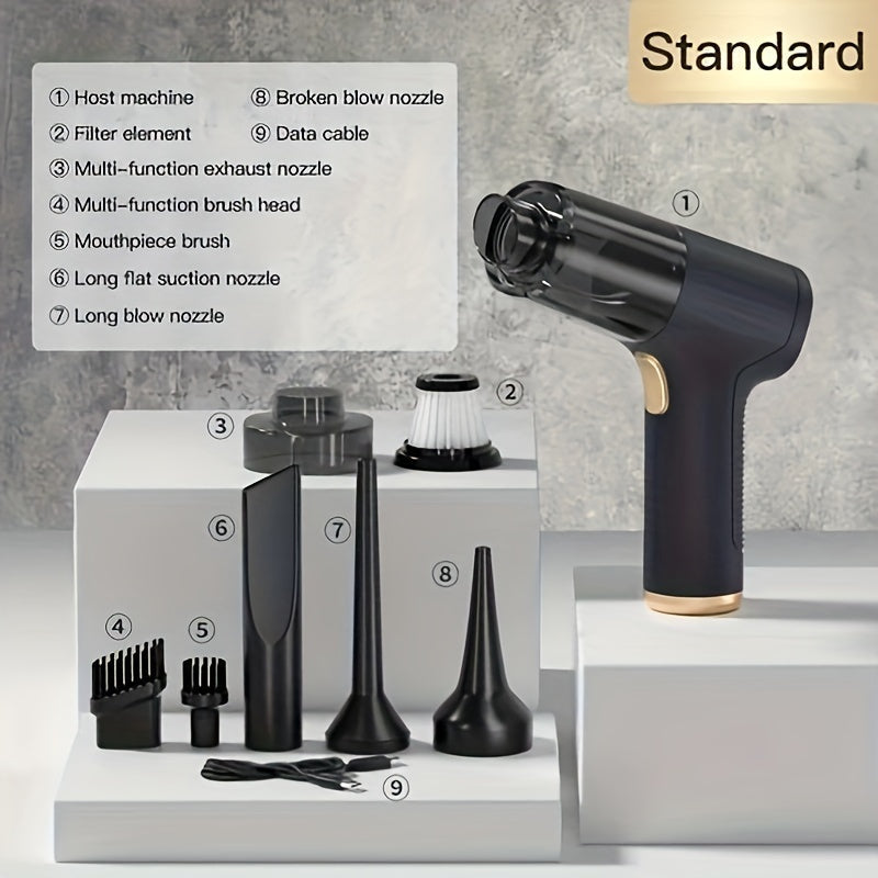 Compact Handheld Car Vacuum Cleaner - Cordless with 5000 PA Suction