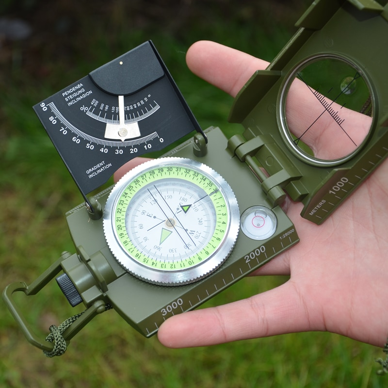Multi-Functional Compass with Adjustable Lens – Waterproof for Outdoor Use