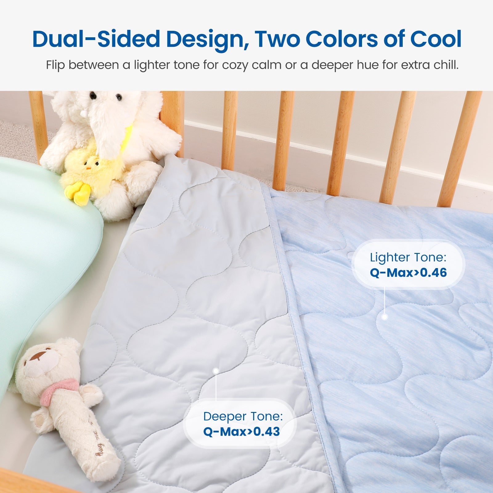 Japanese Fabric Cooling Bed Blanket – Reversible Design for Warm Sleepers
