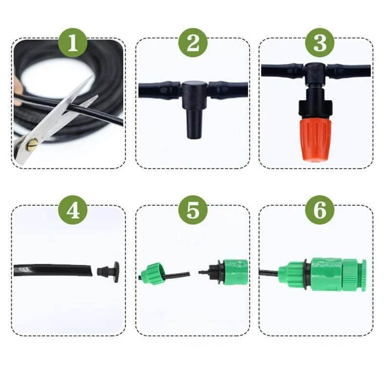 Smart Lawn Sprinkler System with Custom Nozzles – Efficient Watering Set