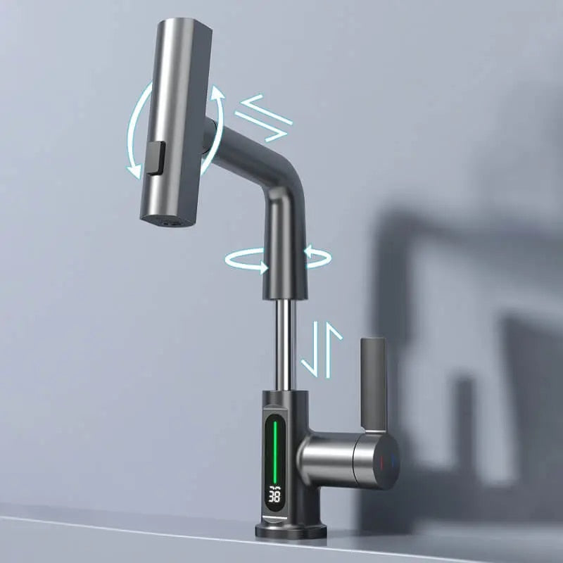 Pull-Out Spray Head Faucet with 3 Functions