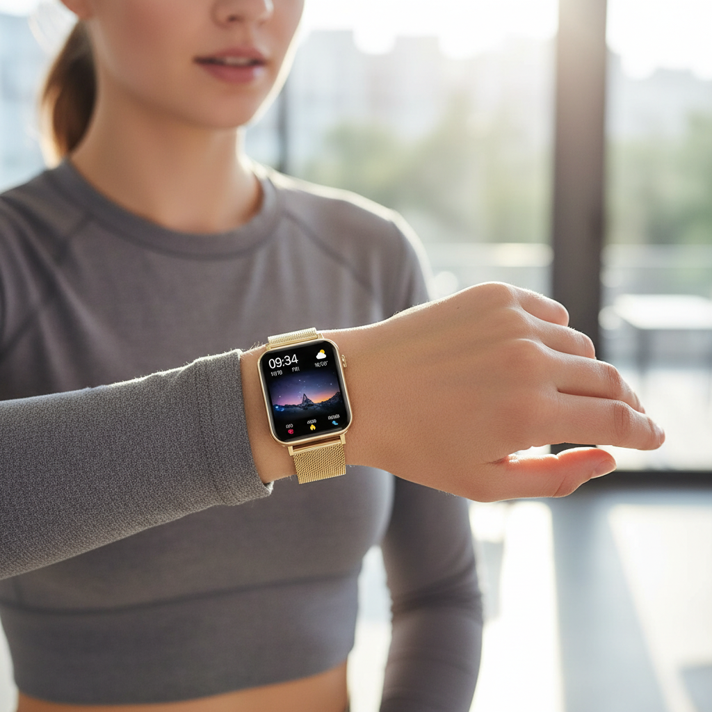 Touchscreen Women's Fitness Smartwatch with Health Monitoring – Pulse Series