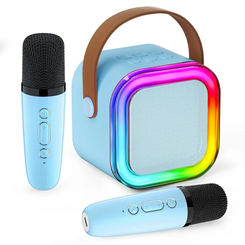 Compact Karaoke System Featuring Cordless Microphone