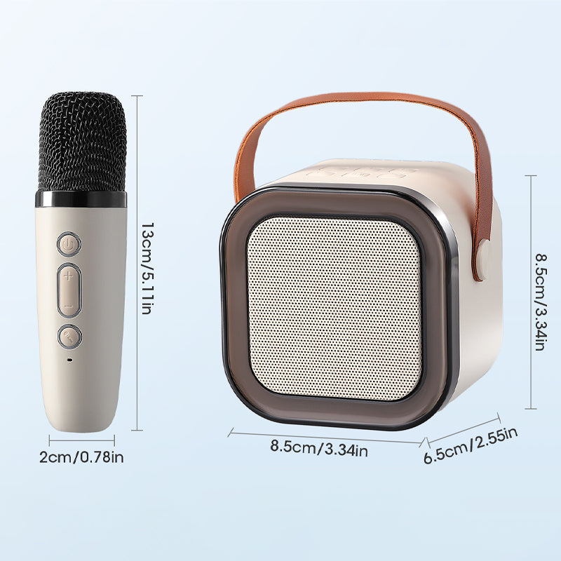 Compact Karaoke System Featuring Cordless Microphone