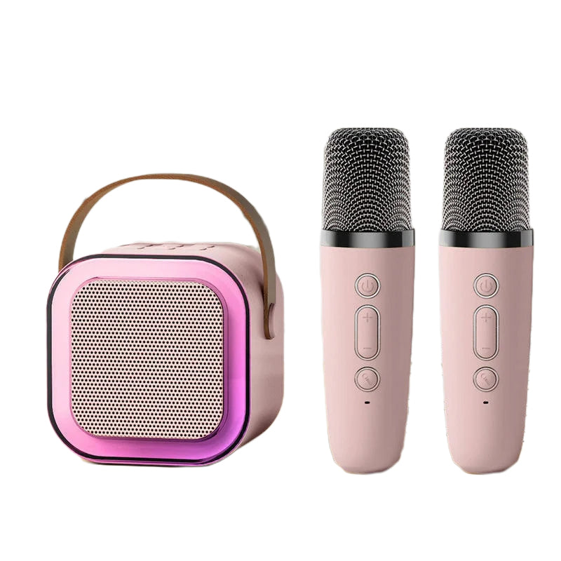 Compact Karaoke System Featuring Cordless Microphone