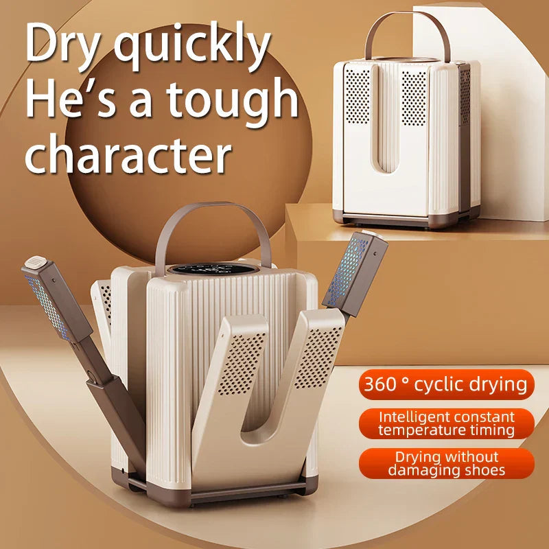 Six-Arm Electric Shoe Dryer with Fast Heating – Foldable for Easy Storage
