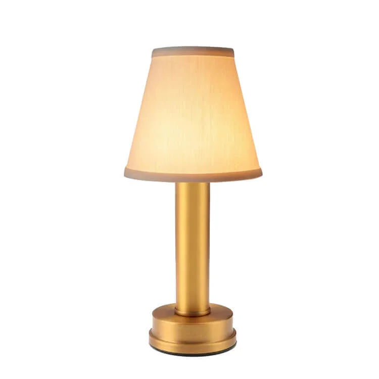 LuxeBeam Wireless Brass Table Lamp with Downlight Feature