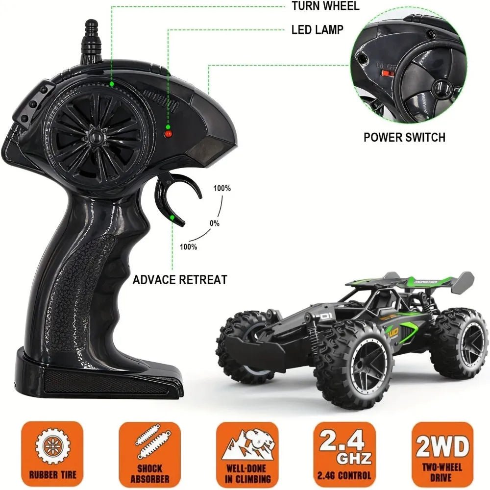 All-Terrain 1:18 Electric Remote Control Truck with Tough Tires